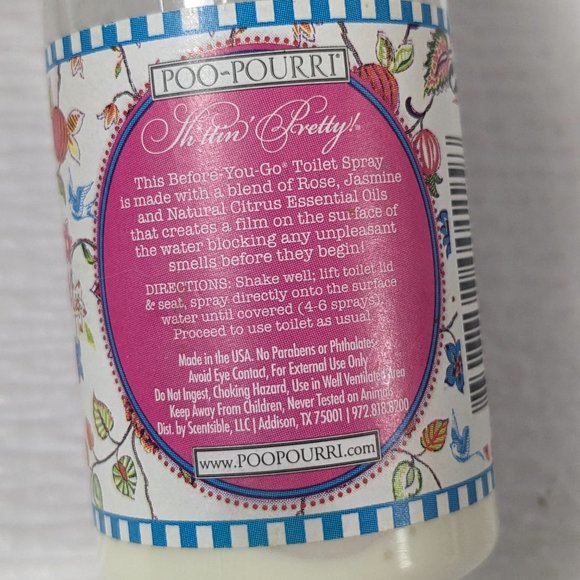 Poo Pourri Shittin' Pretty! Blossom Before You Go Toilet Spray 2 oz 50% full - Picture 6 of 7
